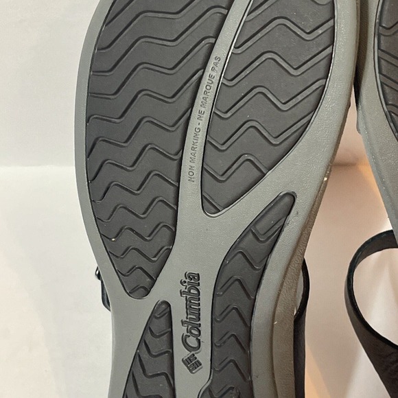 COLUMBIA Women’s 7 Black Leather Slip In Strappy Sandals - Picture 5 of 5